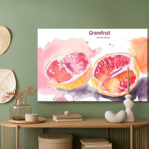Peinture sur toile Pamplemousse Peint À L'aquarelle – Image 5