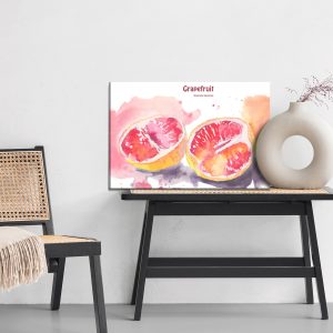 Peinture sur toile Pamplemousse Peint À L'aquarelle – Image 6