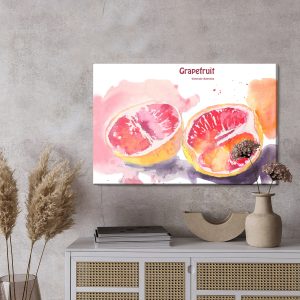 Peinture sur toile Pamplemousse Peint À L'aquarelle – Image 3