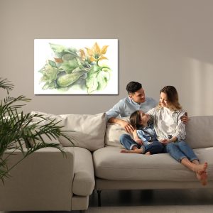 Peinture sur toile Courgettes Aux Fleurs Peintes À L'aquarelle – Image 7