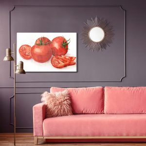 Peinture sur toile Tomates Peintes À L'aquarelle – Image 4