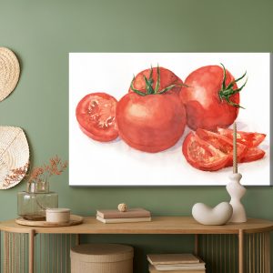 Peinture sur toile Tomates Peintes À L'aquarelle – Image 5