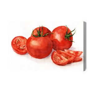 Peinture sur toile Tomates Peintes À L'aquarelle – Image 2