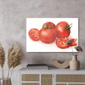 Peinture sur toile Tomates Peintes À L'aquarelle – Image 3