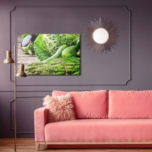 Peinture sur toile Bouquet De Légumes Verts – Image 4
