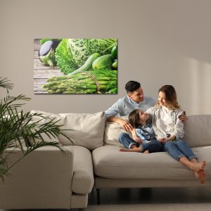 Peinture sur toile Bouquet De Légumes Verts – Image 7