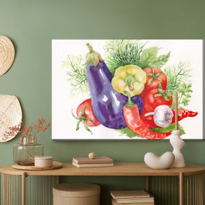 Peinture sur toile Légumes Peints À L'aquarelle – Image 5