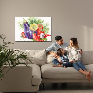 Peinture sur toile Légumes Peints À L'aquarelle – Image 7