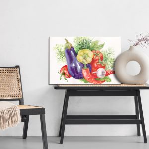 Peinture sur toile Légumes Peints À L'aquarelle – Image 6