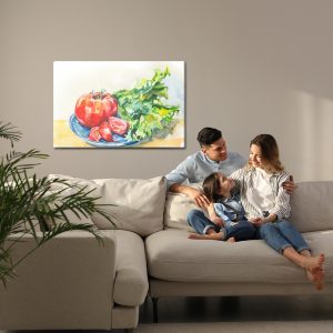 Peinture sur toile Tomate Avec Laitue – Image 7