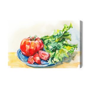 Peinture sur toile Tomate Avec Laitue – Image 2