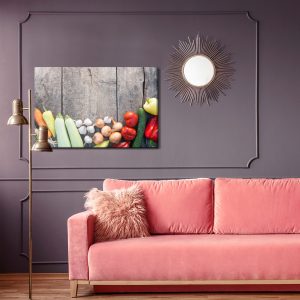 Peinture sur toile Légumes Sur Bois – Image 4