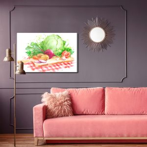 Peinture sur toile Légumes Sur Une Planche À Découper – Image 4