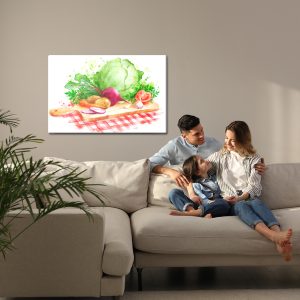 Peinture sur toile Légumes Sur Une Planche À Découper – Image 7