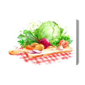 Peinture sur toile Légumes Sur Une Planche À Découper – Image 2
