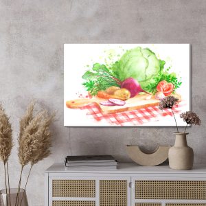 Peinture sur toile Légumes Sur Une Planche À Découper – Image 3