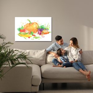 Peinture sur toile Citrouille Aux Légumes – Image 7