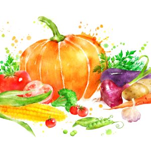 Peinture sur toile Citrouille Aux Légumes – Image 1