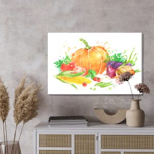 Peinture sur toile Citrouille Aux Légumes – Image 3