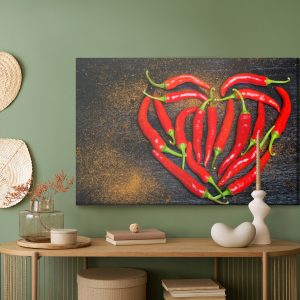 Peinture sur toile Coeur Fait De Piment – Image 5
