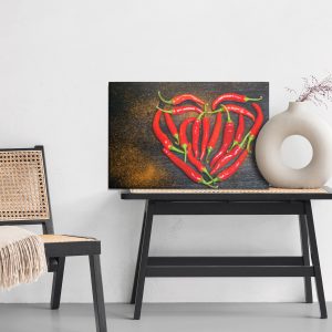 Peinture sur toile Coeur Fait De Piment – Image 6