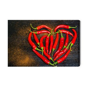 Peinture sur toile Coeur Fait De Piment – Image 2