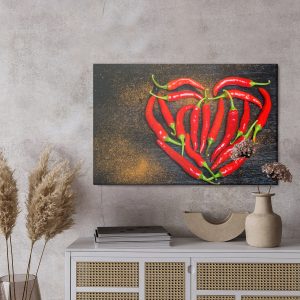 Peinture sur toile Coeur Fait De Piment – Image 3