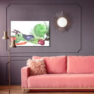 Peinture sur toile Légumes Frais Peints À L'aquarelle – Image 4