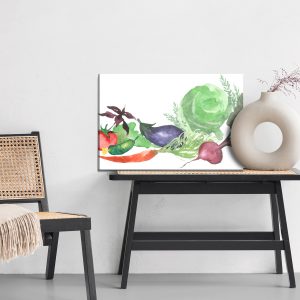 Peinture sur toile Légumes Frais Peints À L'aquarelle – Image 6