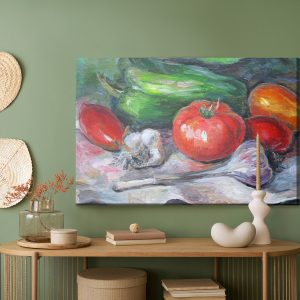 Peinture sur toile Nature Morte Peinte, Légumes – Image 5