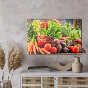 Peinture sur toile Un Panier De Légumes Frais – Image 3