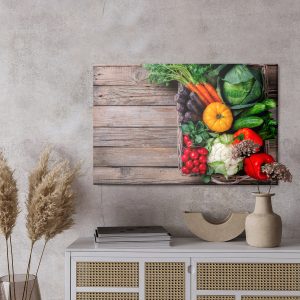 Peinture sur toile Panier De Légumes Sur La Table – Image 3
