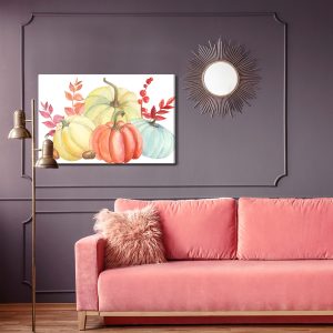 Peinture sur toile Citrouilles Peintes À L'aquarelle – Image 4