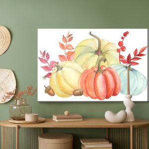 Peinture sur toile Citrouilles Peintes À L'aquarelle – Image 5