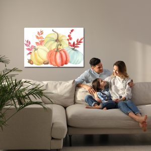 Peinture sur toile Citrouilles Peintes À L'aquarelle – Image 7