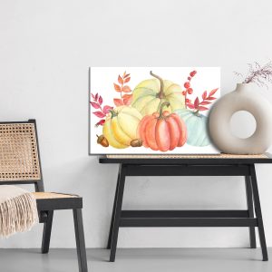 Peinture sur toile Citrouilles Peintes À L'aquarelle – Image 6