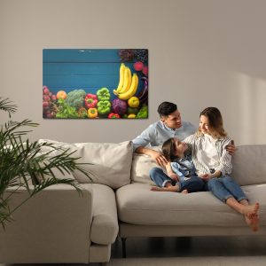 Peinture sur toile Légumes Et Fruits Sur Table – Image 7