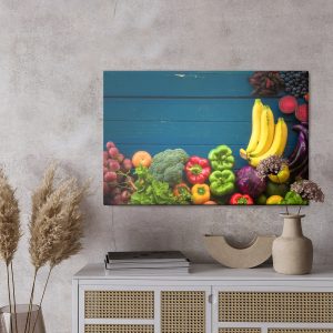 Peinture sur toile Légumes Et Fruits Sur Table – Image 3