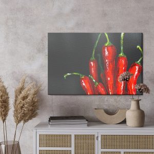 Peinture sur toile Piments Comme Peints – Image 3