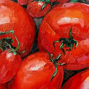 Peinture sur toile Tomates Peintes Bouchent – Image 1
