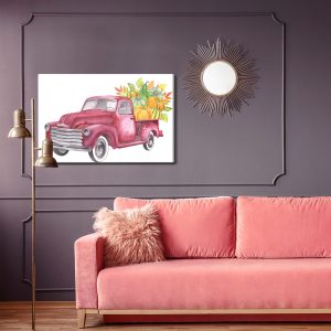 Peinture sur toile Camion De Légumes Rétro – Image 4