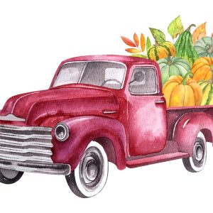 Peinture sur toile Camion De Légumes Rétro – Image 1