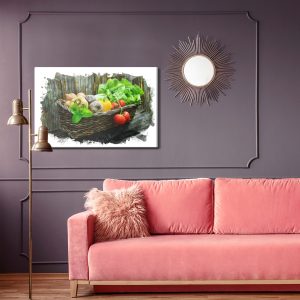 Peinture sur toile Panier De Légumes En Osier – Image 4