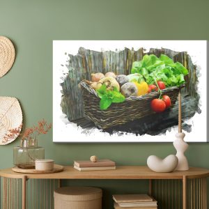 Peinture sur toile Panier De Légumes En Osier – Image 5