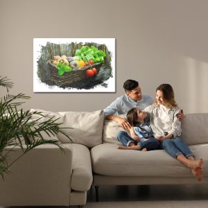 Peinture sur toile Panier De Légumes En Osier – Image 7