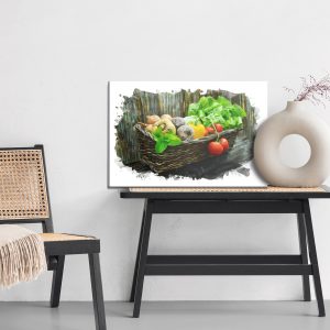 Peinture sur toile Panier De Légumes En Osier – Image 6