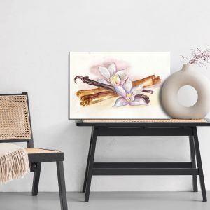 Peinture sur toile Bâtons De Vanille Avec Des Fleurs – Image 6