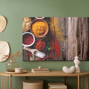 Peinture sur toile Épices Piquantes Sur Planches – Image 5