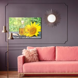 Peinture sur toile Tournesol Avec Des Noyaux Et De L'huile – Image 4