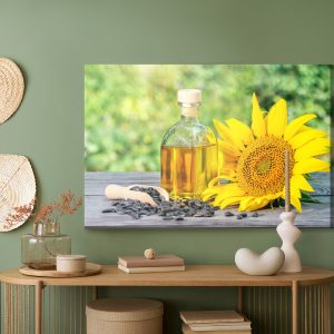 Peinture sur toile Tournesol Avec Des Noyaux Et De L'huile – Image 5